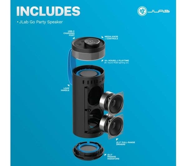 JLAB Go Party Portable Speaker Black - Image 9