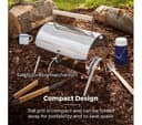 TOWER Portable Barrel Grill Charcoal BBQ - Silver thumbnail 8