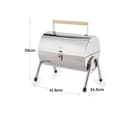 TOWER Portable Barrel Grill Charcoal BBQ - Silver thumbnail 9