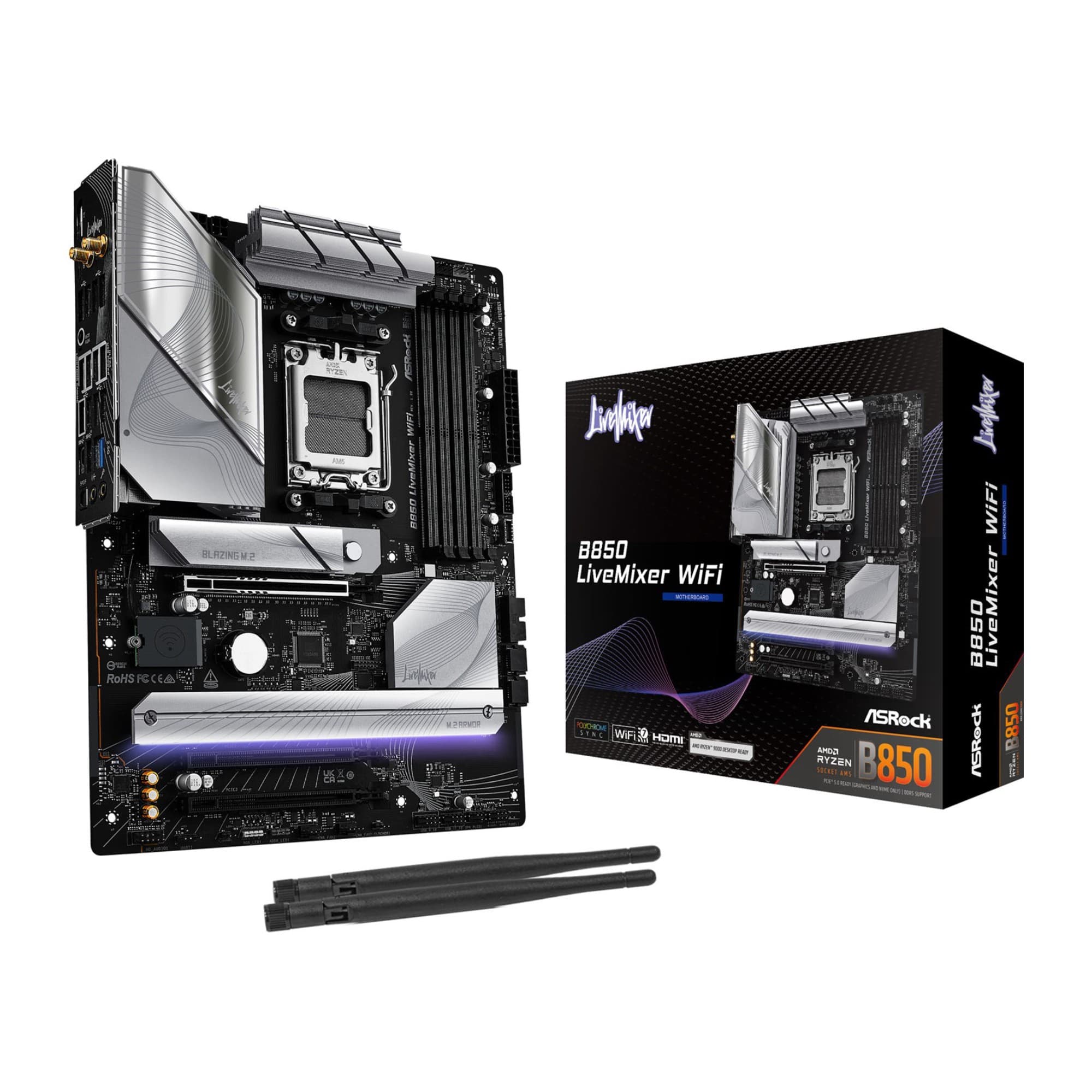 Asrock B850 LIVEMIXER WIFI AMD B850 DDR5 ATX Socket AM5 Motherboard