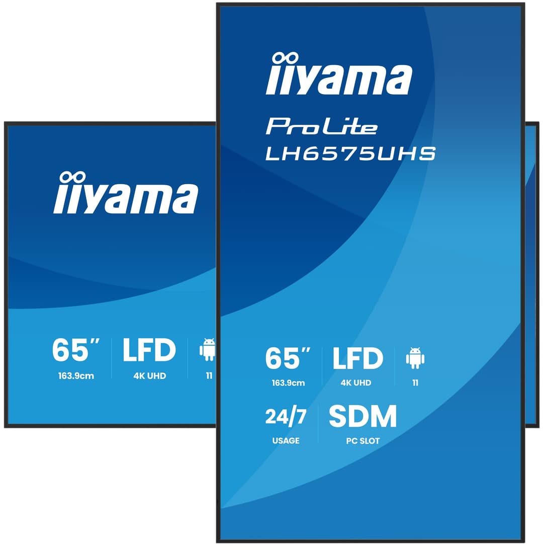 iiyama LH6575UHS-B2AG Signage Display Digital signage flat panel 163.8 cm (64.5") LCD Wi-Fi 500 cd/m² 4K Ultra HD Black Built-in processor Android 11 24/7 - Image 3