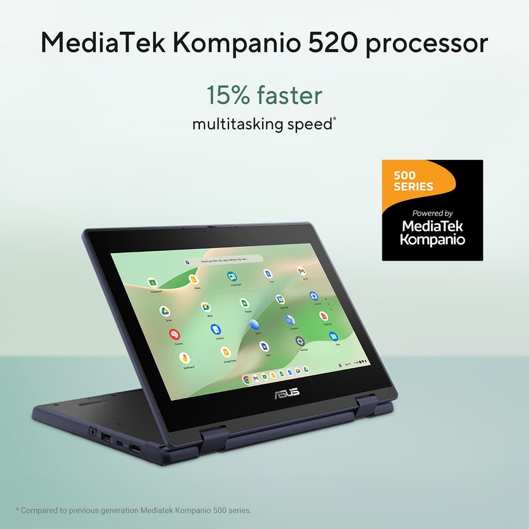 ASUS Chromebook CZ11 Flip CZ1104FM2A-NS0146 MediaTek Kompanio 520 4GB RAM 64GB eMMC 11.6" Touchscreen HD ChromeOS 2-in-1 Laptop - Image 7