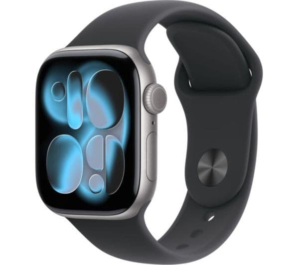APPLE Watch Series 11 - 42 mm Space Grey Aluminium Case with Black Sport Band, M/L - Image 1