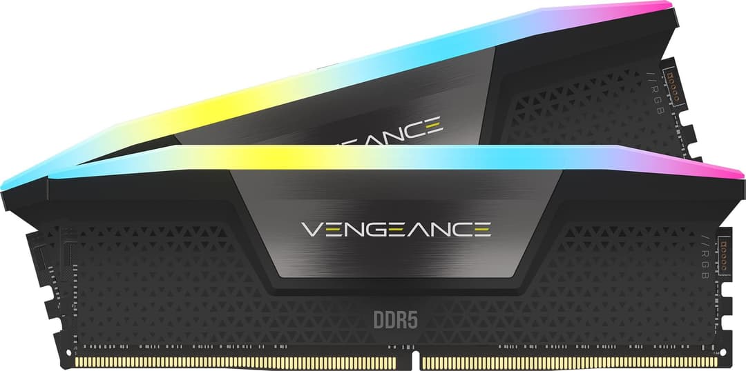 Corsair Vengeance RGB DDR5 RAM 16GB (2x8GB) Up to 5200MHz CL40 Intel XMP iCUE Compatible Computer Memory - Black - Image 1