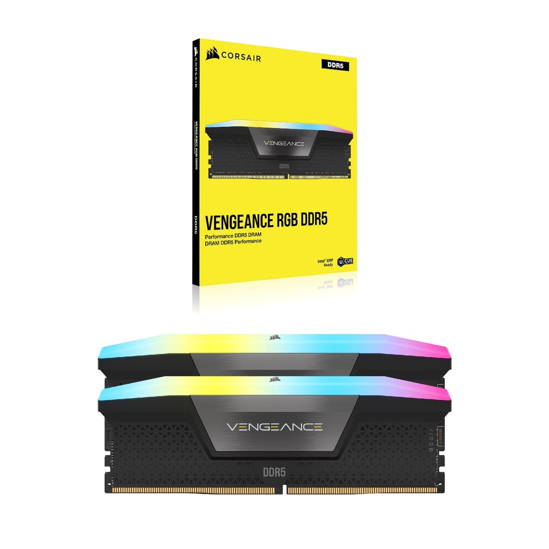 Corsair Vengeance RGB DDR5 RAM 16GB (2x8GB) Up to 5200MHz CL40 Intel XMP iCUE Compatible Computer Memory - Black - Image 6