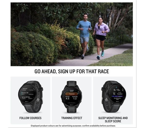 Garmin Forerunner 165 43mm GPS Running Smartwatch - Mist Grey/Whitestone - Image 4