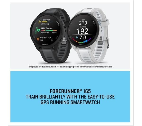 Garmin Forerunner 165 43mm GPS Running Smartwatch - Mist Grey/Whitestone - Image 7