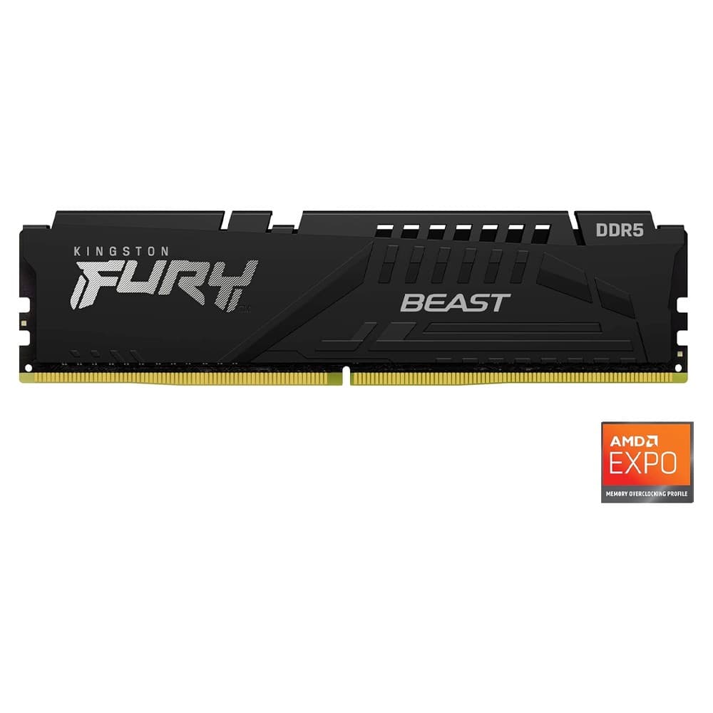 Kingston FURY Beast Black DDR5 5600MT/s CL36 Desktop Memory Kit KF556C36BBEK2-32 - 32GB (2 x 16GB) - Image 2
