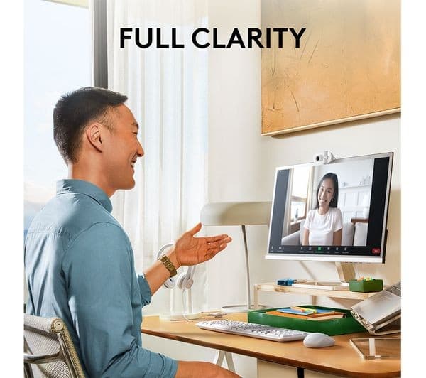 Logitech Brio 100 Full HD 1080p Webcam - White - Image 2