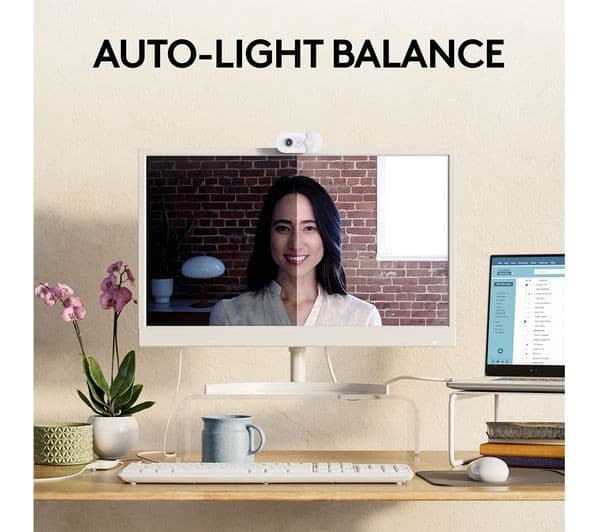 Logitech Brio 100 Full HD 1080p Webcam - White - Image 3
