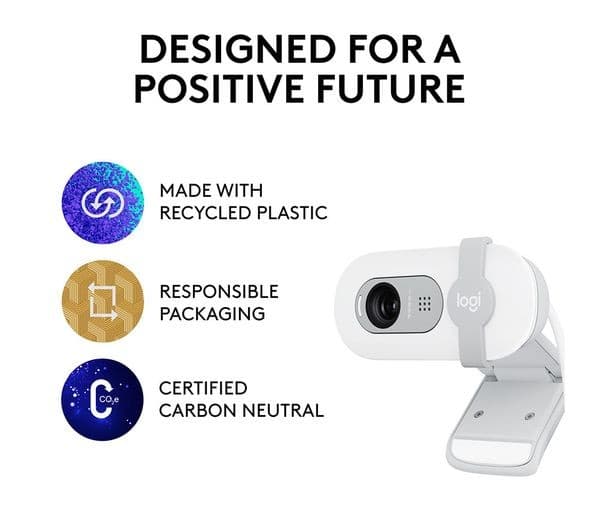 Logitech Brio 100 Full HD 1080p Webcam - White - Image 9