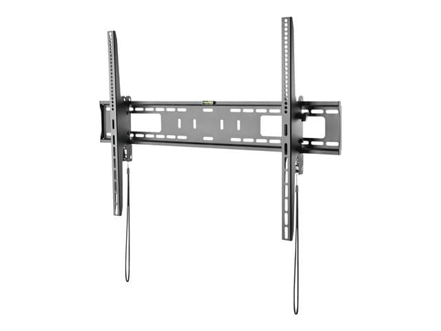 StarTech.com TV Wall Mount supports 60-100 inch VESA Displays (165lb/75kg), Heavy Duty Tilting Universal TV Wall Mount, Adjustable Mounting Bracket for Large Flat Screens, Low Profile - Slim TV Wall Mount (FPWTLTB1) bracket - for TV - black - Image 1