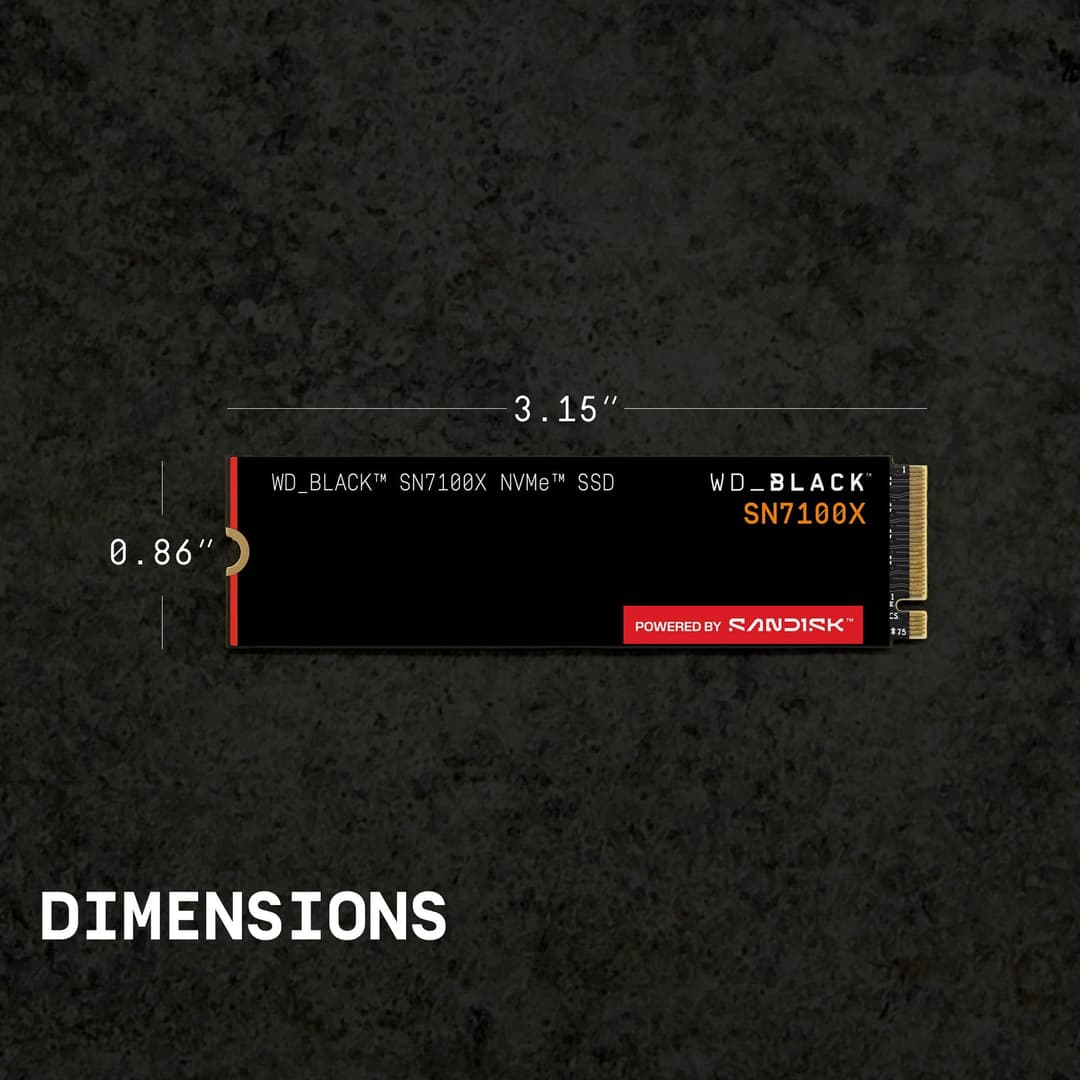 SanDisk WD_BLACK SN7100X NVMe SSD 2TB - Black - Image 8