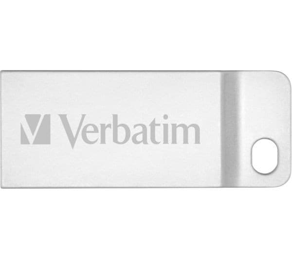 Verbatim Metal Executive 64GB USB 2.0 Flash Drive - Silver (98750)