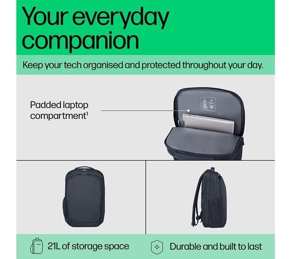 HP Everyday 16" Laptop Backpack Odyssey Grey - Image 9