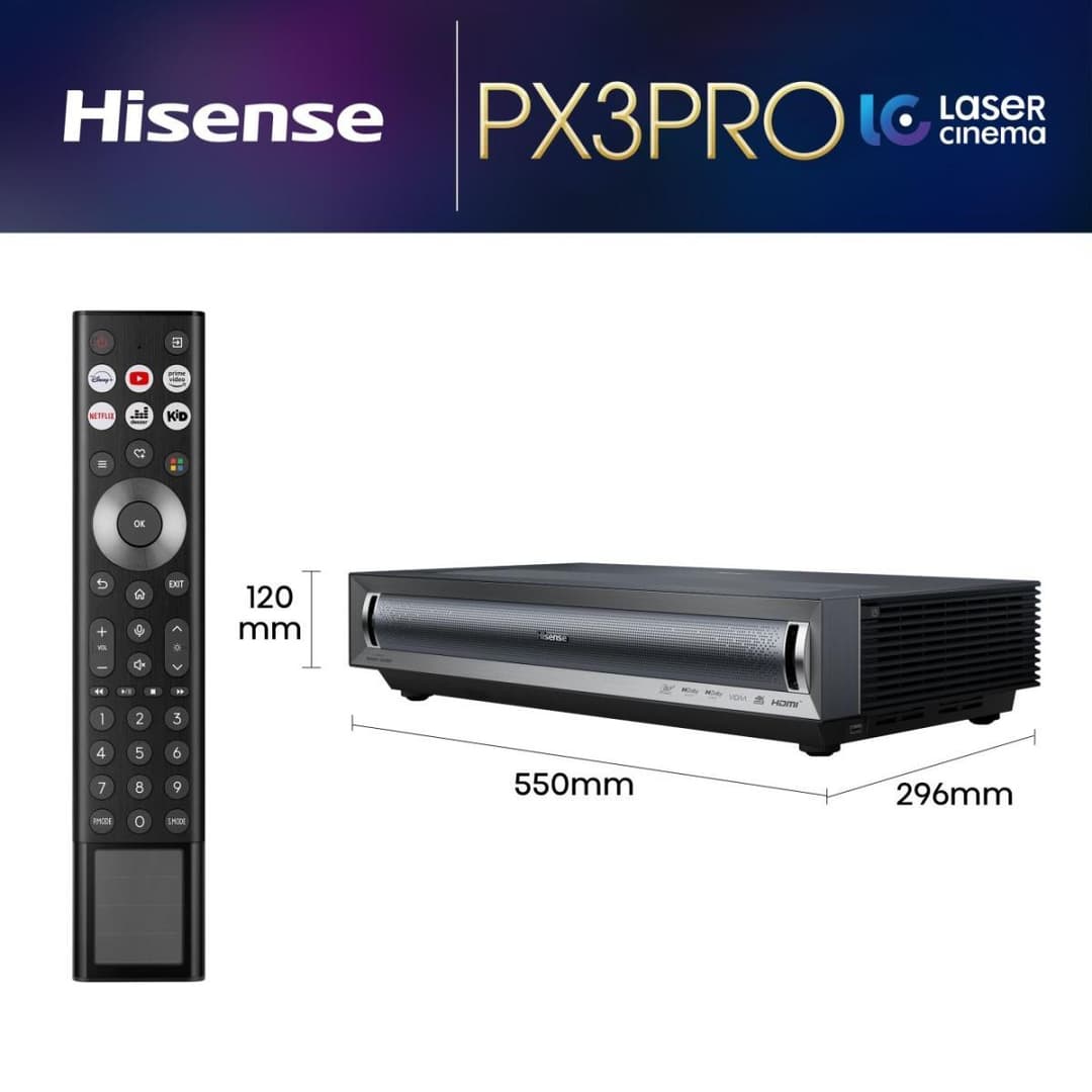 Hisense PX3-PRO Ultra short throw projector 2700 ANSI lumens DLP UHD 4K (3840x2160) Black, Dark Grey - Image 2
