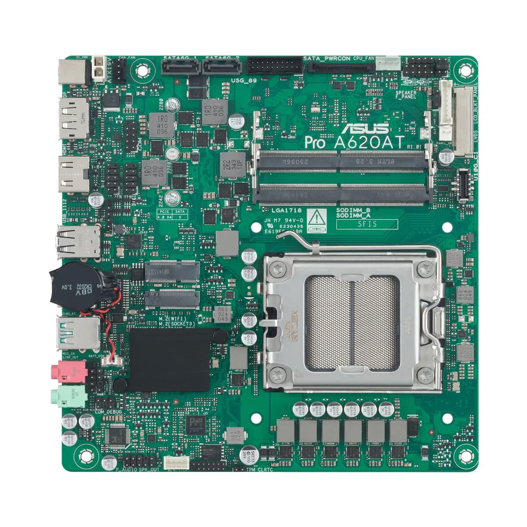 ASUS Pro A620AT-CSM AMD A620A DDR5 Thin Mini-ITX Socket AM5 Motherboard - Image 2