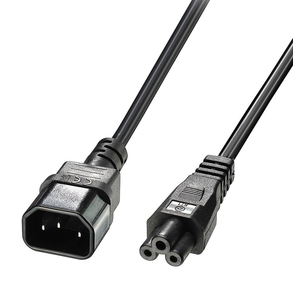Lindy 2m C5 to C14 Mains Cable, lead free - Image 1