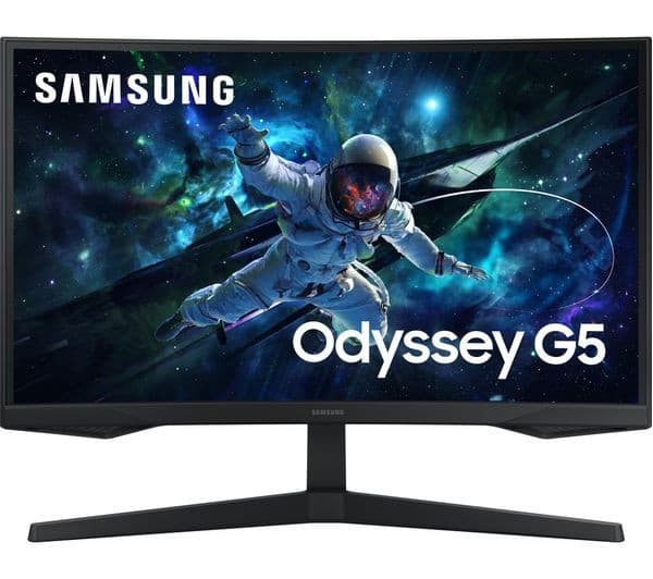 Samsung Odyssey G5 G55C 27" QHD 165Hz 1000R Curved VA Gaming Monitor - Black (LS27CG552EUXXU) - Image 1
