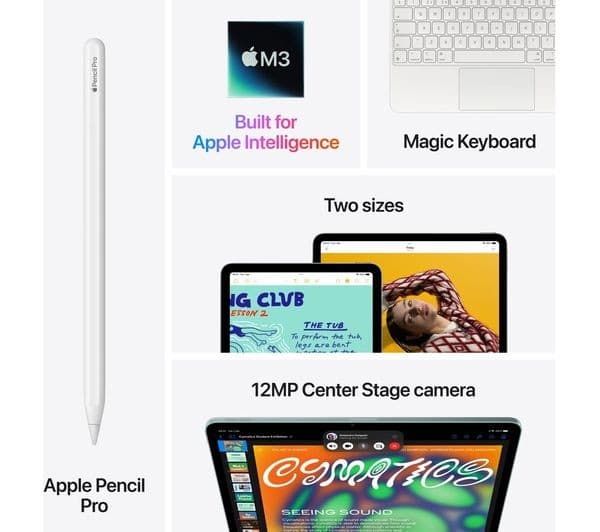 Apple iPad Air 13-inch (M3) Wi-Fi + Cellular 1TB - Purple - Image 3