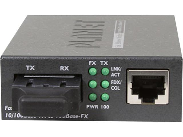 PLANET FT-802S15 10/100TX - 100Base-FX Fiber Media Converter (SM, SC, 15 km, LFPT)