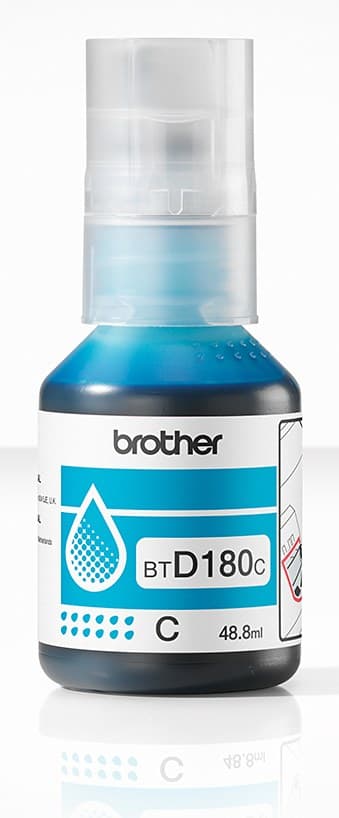 Brother BTD180C Cyan Genuine Ink Bottle - Image 2