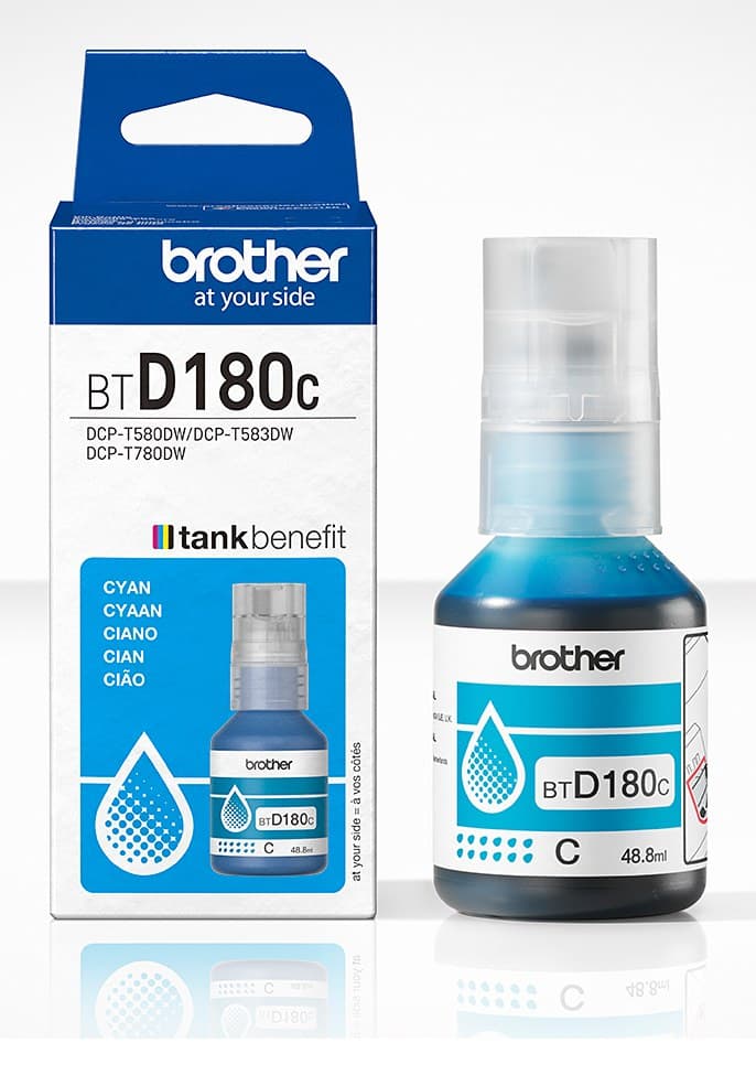 Brother BTD180C Cyan Genuine Ink Bottle - Image 3
