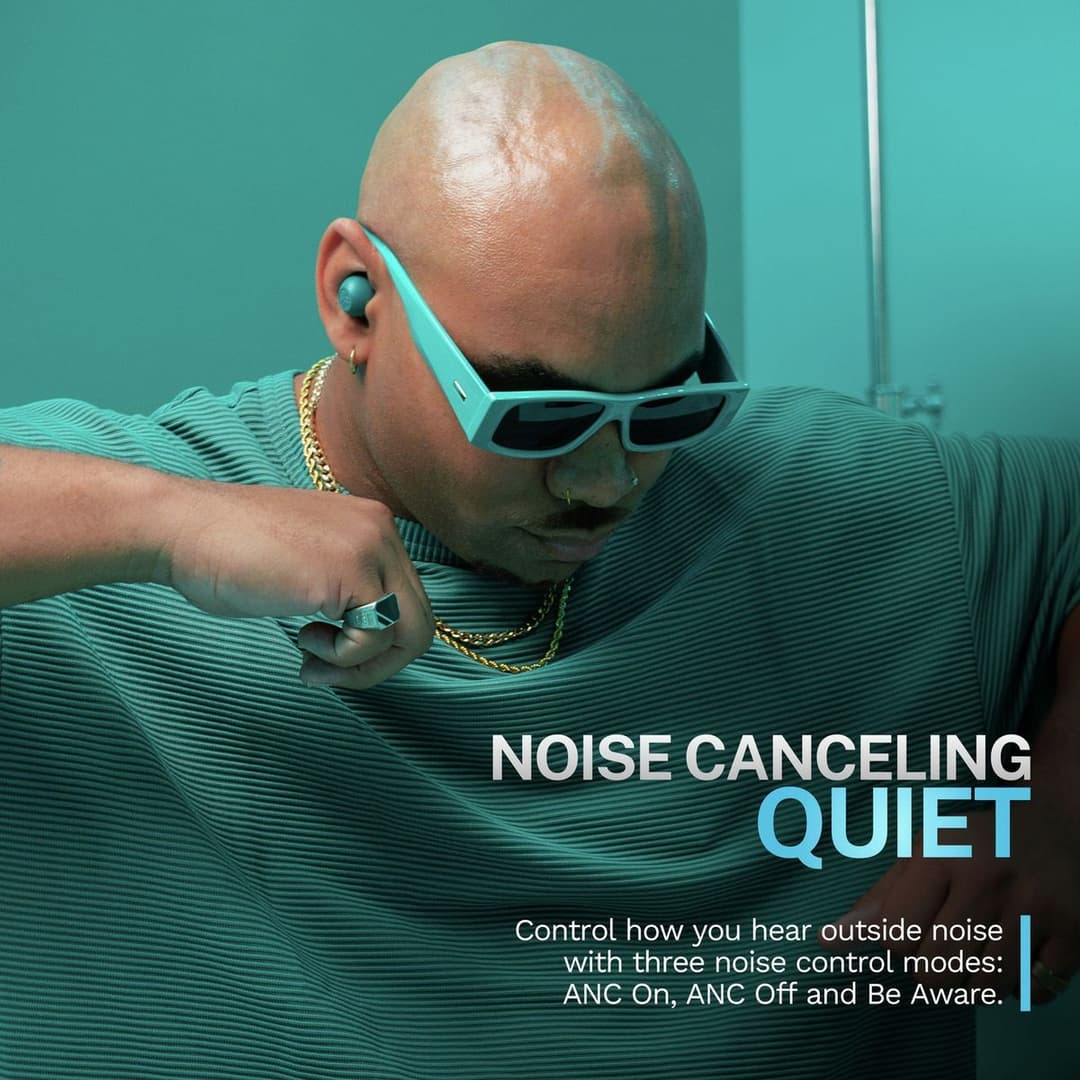 JLab Go Pop ANC True Wireless Earbuds - Teal - Image 3