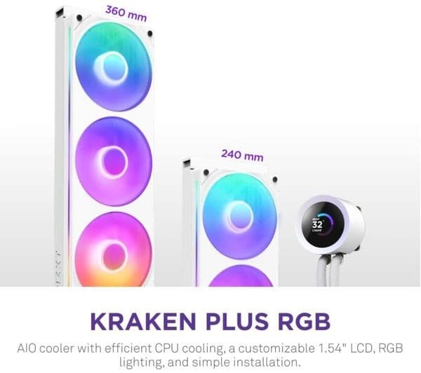 NZXT Kraken Plus 240 CPU Cooler White - Image 2