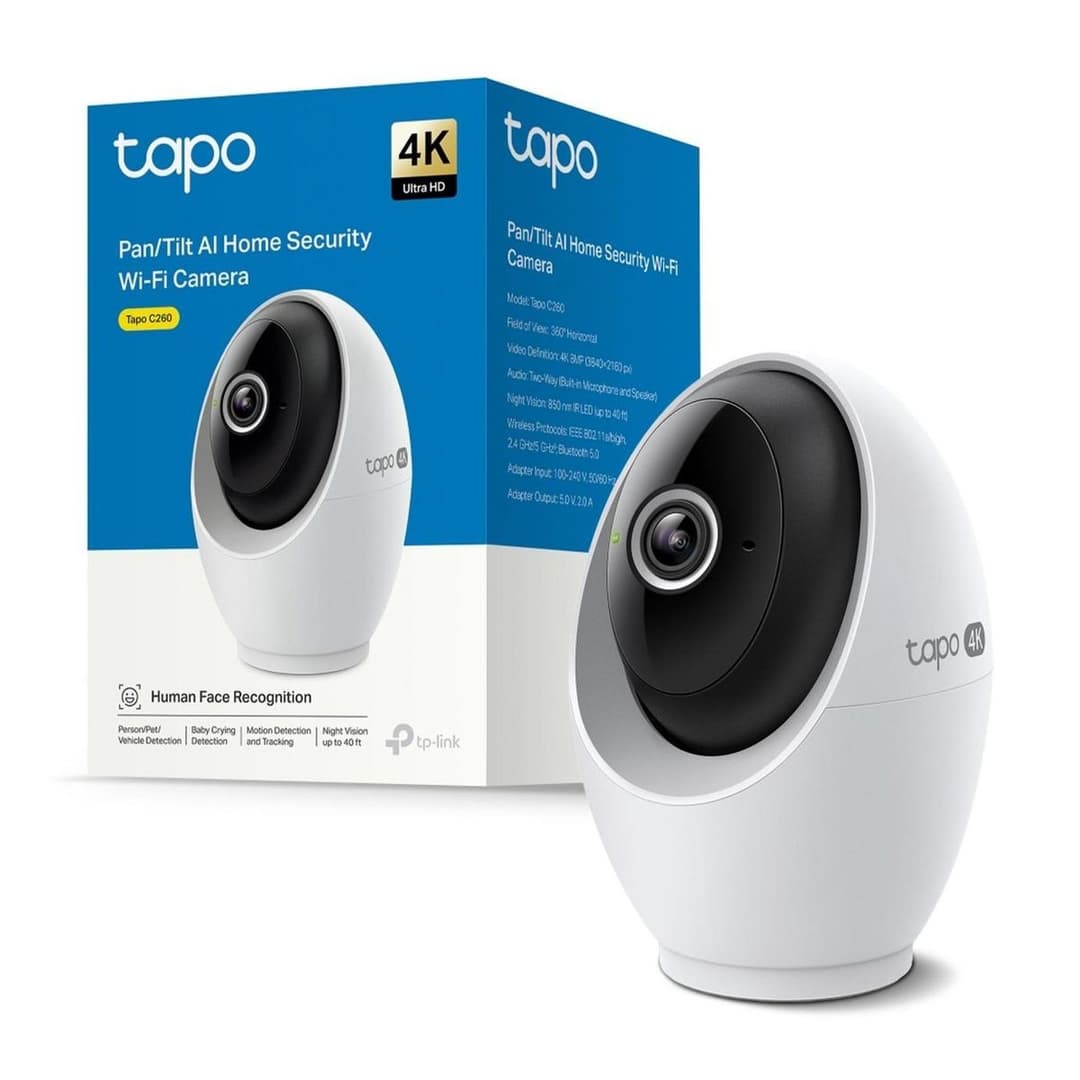 Tapo C260 4K 8MP Pan/Tilt AI Home Security Wi-Fi Camera - Image 1