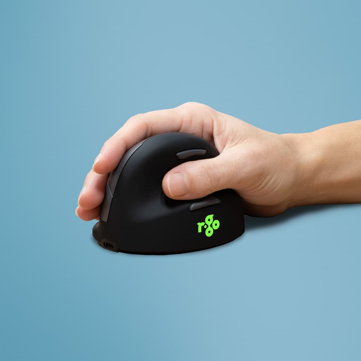 R-Go Tools HE Break Ergonomic Vertical Mouse Right-handed Black - Large Bluetooth