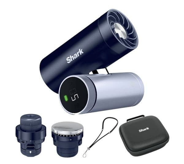 SHARK ChillPill FA025UK 3-in-1 Portable Fan Mist & InstaChill Cooling System with Travel Case - Midnight