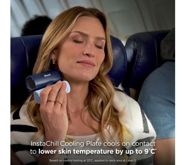 SHARK ChillPill FA025UK 3-in-1 Portable Fan Mist & InstaChill Cooling System with Travel Case - Midnight - Image 6