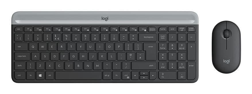 Logitech MK470 Slim Wireless Keyboard and Mouse Combo Graphite - German QWERTZ Layout - 920-009188 - Image 1