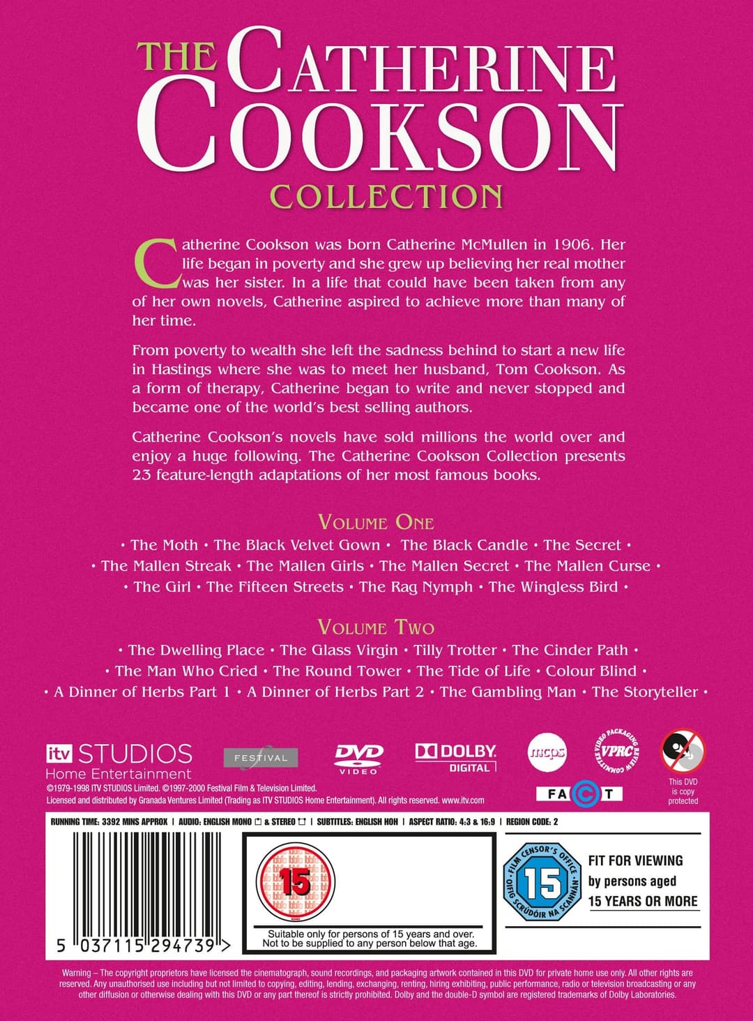 ITV Studios Home Entertainment The Catherine Cookson Collection 5037115349132 DVD Box Set - Image 2