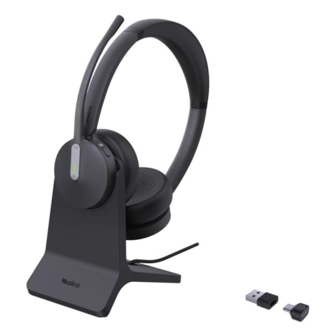 Yealink BH70 Dual Wireless Bluetooth Headset with Charging Stand and USB-C/A for PC connection – Certified for Teams - Image 1