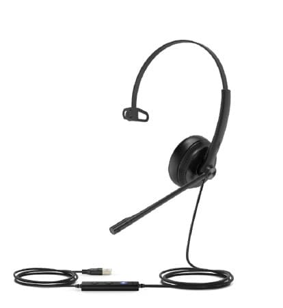 Yealink UH34 Lite Headset Wired Head-band Office/Call center Black - Image 1