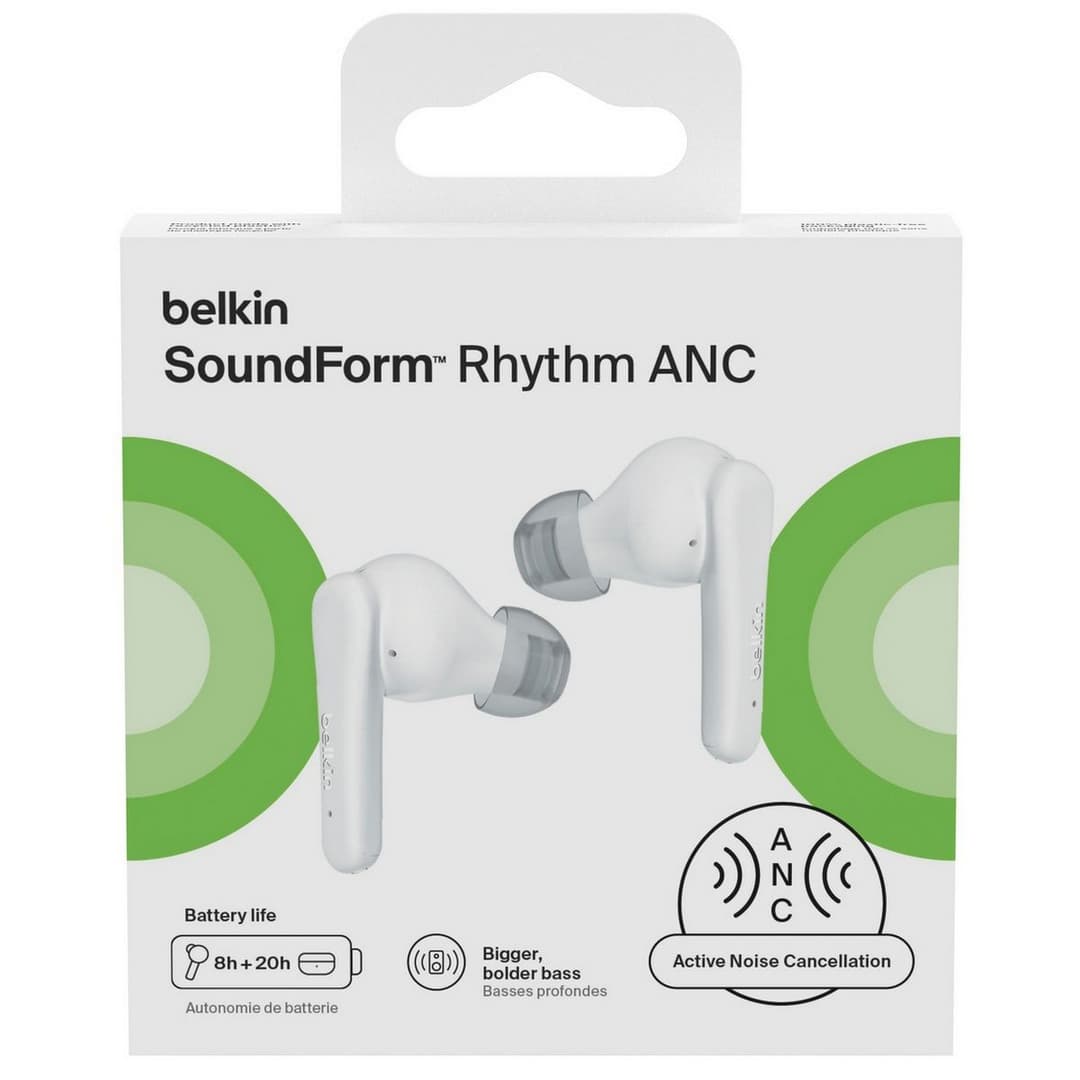 Belkin SoundForm Rhythm ANC True Wireless Earbuds - White - Image 4