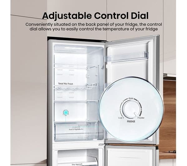 HISENSE RB327N4WCE 50/50 Fridge Freezer - Stainless Steel - Image 6