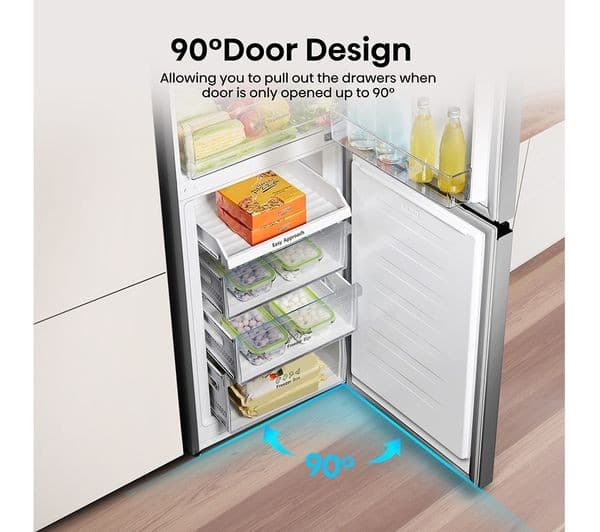 HISENSE RB327N4WCE 50/50 Fridge Freezer - Stainless Steel - Image 7