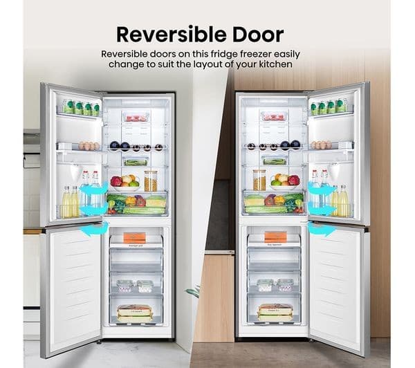 HISENSE RB327N4WCE 50/50 Fridge Freezer - Stainless Steel - Image 8