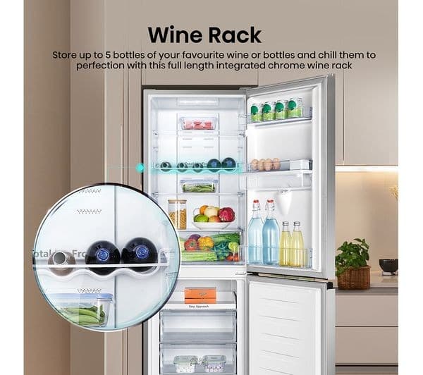 HISENSE RB327N4WCE 50/50 Fridge Freezer - Stainless Steel - Image 10
