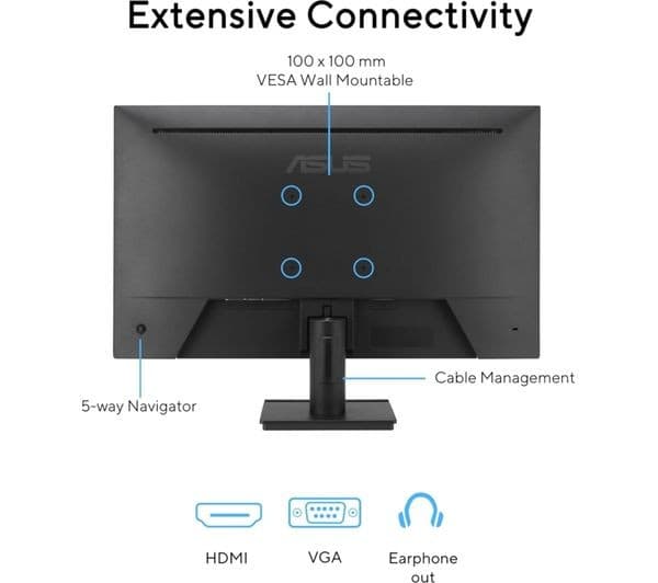 ASUS VA279HG Full HD 27" IPS LED Monitor - Black - Image 2
