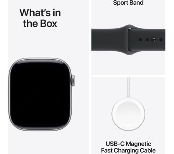 APPLE Watch Series 11 Cellular - 46 mm Space Grey Aluminium Case with Black Sport Band - M/L - Image 3