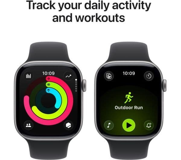 APPLE Watch Series 11 Cellular - 46 mm Space Grey Aluminium Case with Black Sport Band - M/L - Image 8