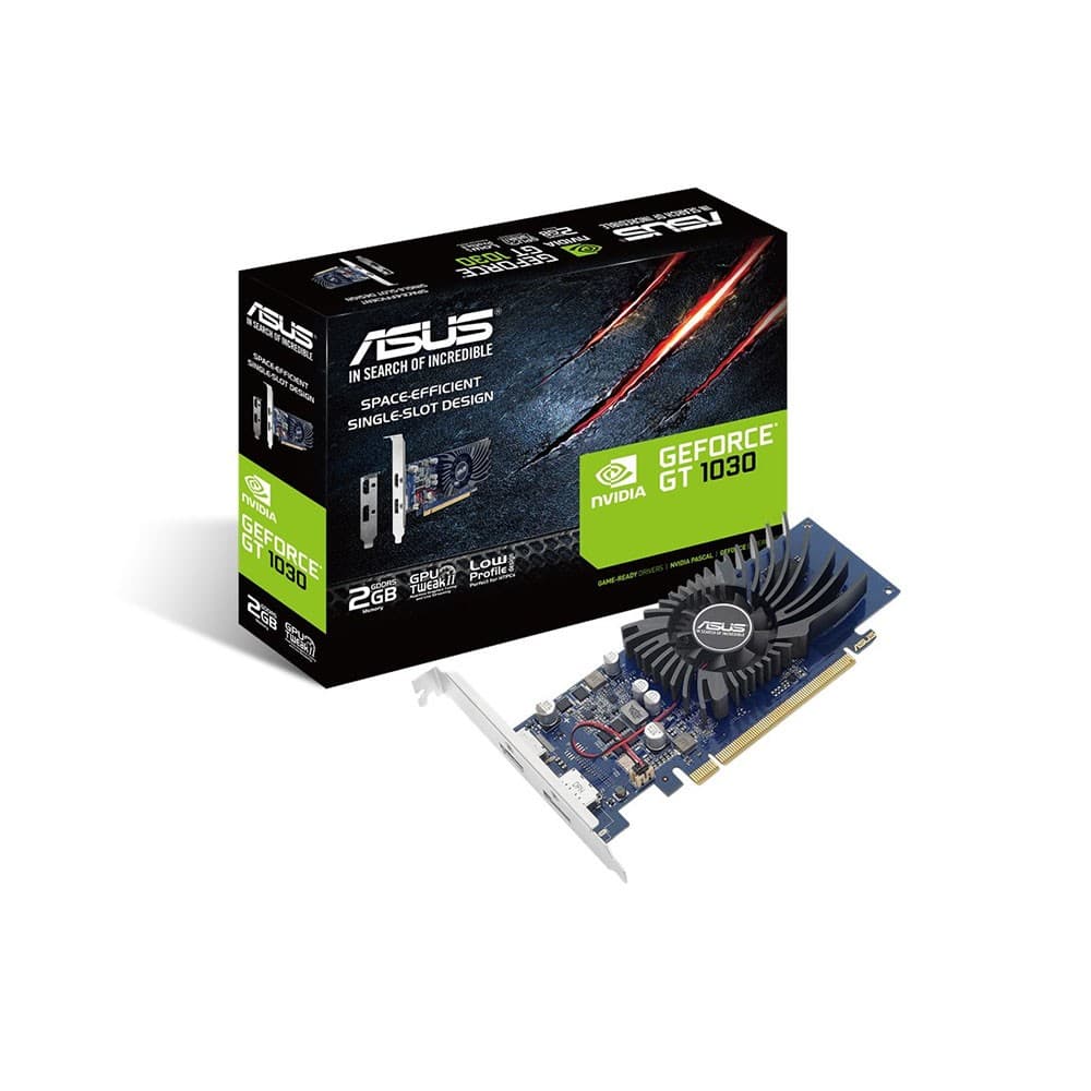 ASUS GeForce GT 1030 2GB GDDR5 Low Profile Graphics Card for HTPC Build - Image 1