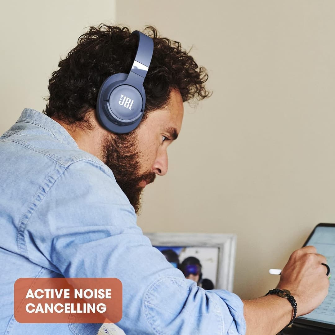 JBL Tune 760NC Noise Cancelling Headphones Blue - Image 2