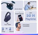 JBL Tune 760NC Noise Cancelling Headphones Blue thumbnail 10