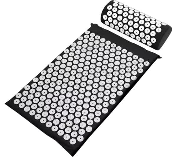 SHARPER IMAGE Acupressure Mat & Pillow Set - Black - Image 1