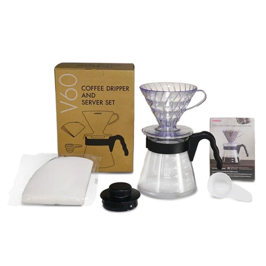 HARIO V60 Coffee Dripper And Server Set 02 - Black - Image 1
